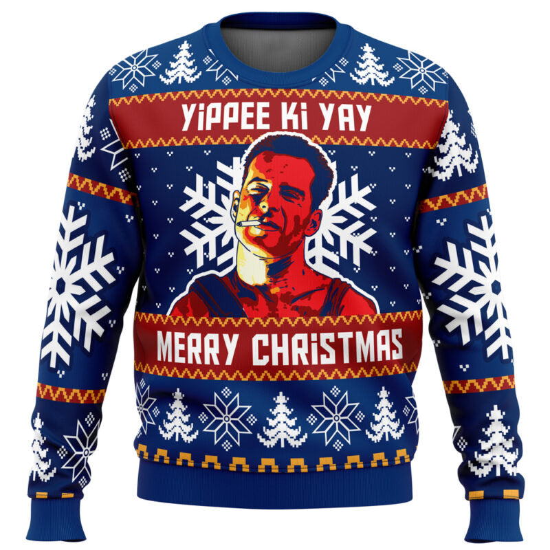 Yippee Ki Yay Die Hard Ugly Christmas Sweater - 6XL